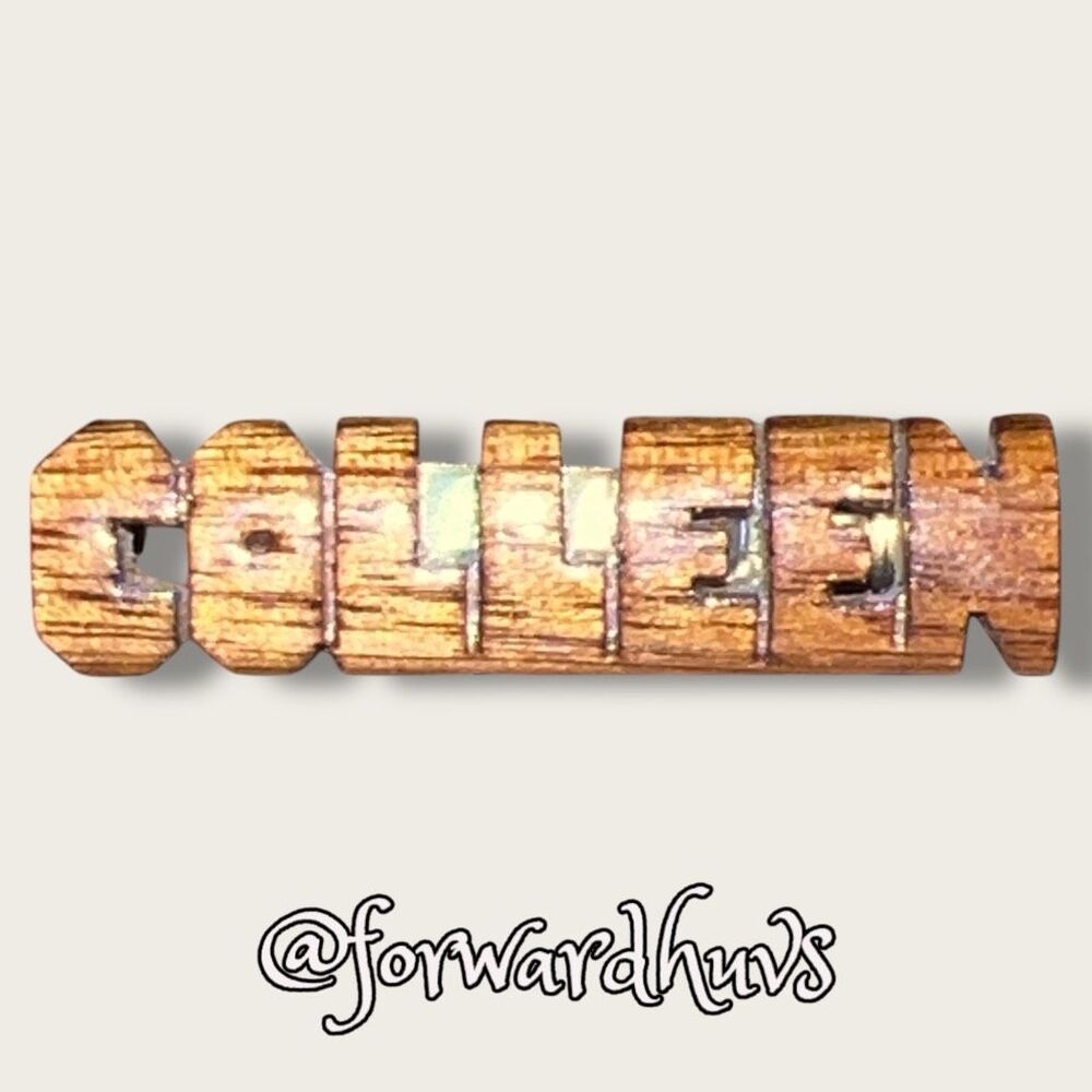 Vintage Wooden “Colleen” Pin